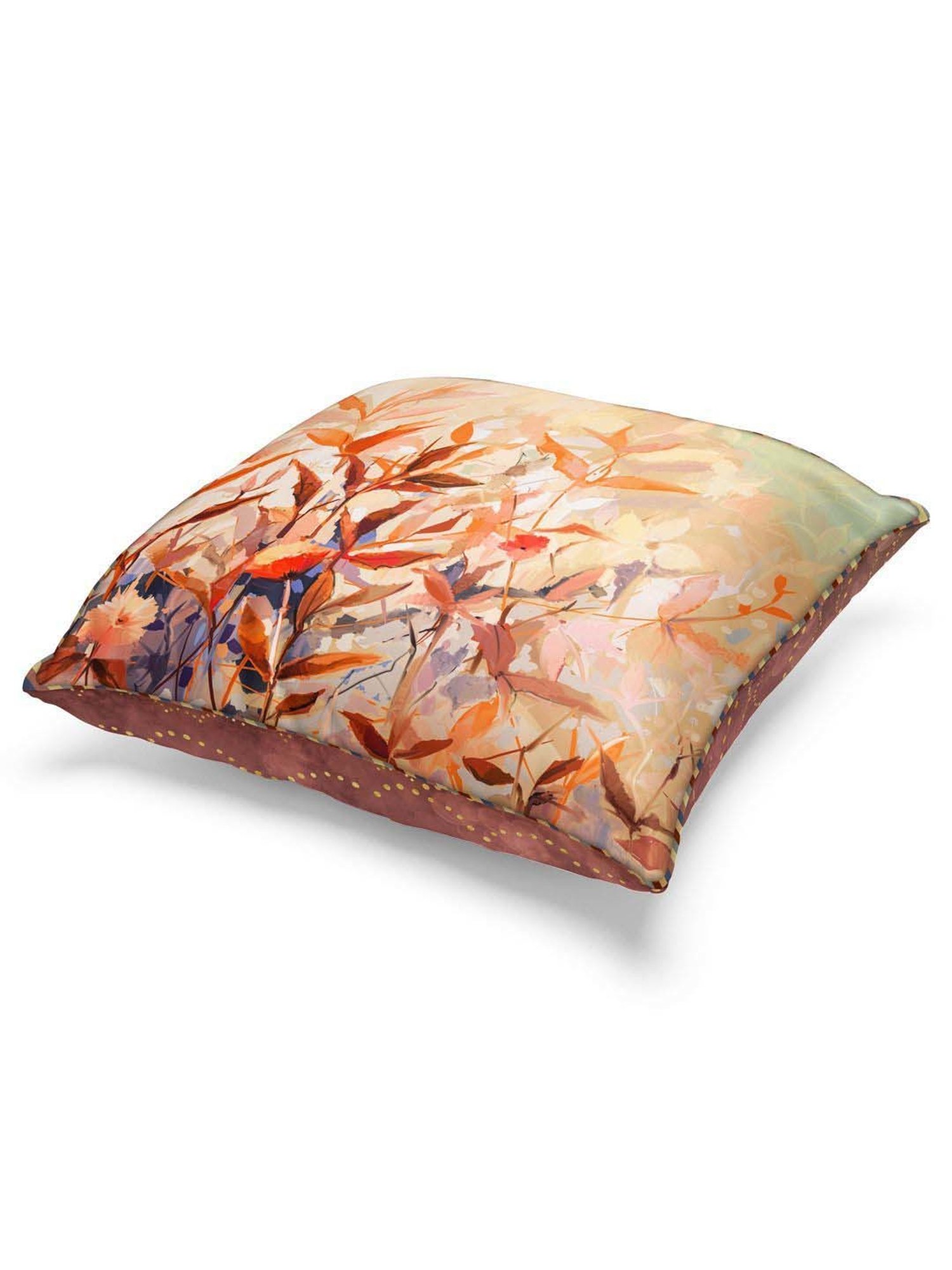 Bianca Suzane Earthy & Beige Micro Fiber Reversible Printed Cushion Covers - Set of 3