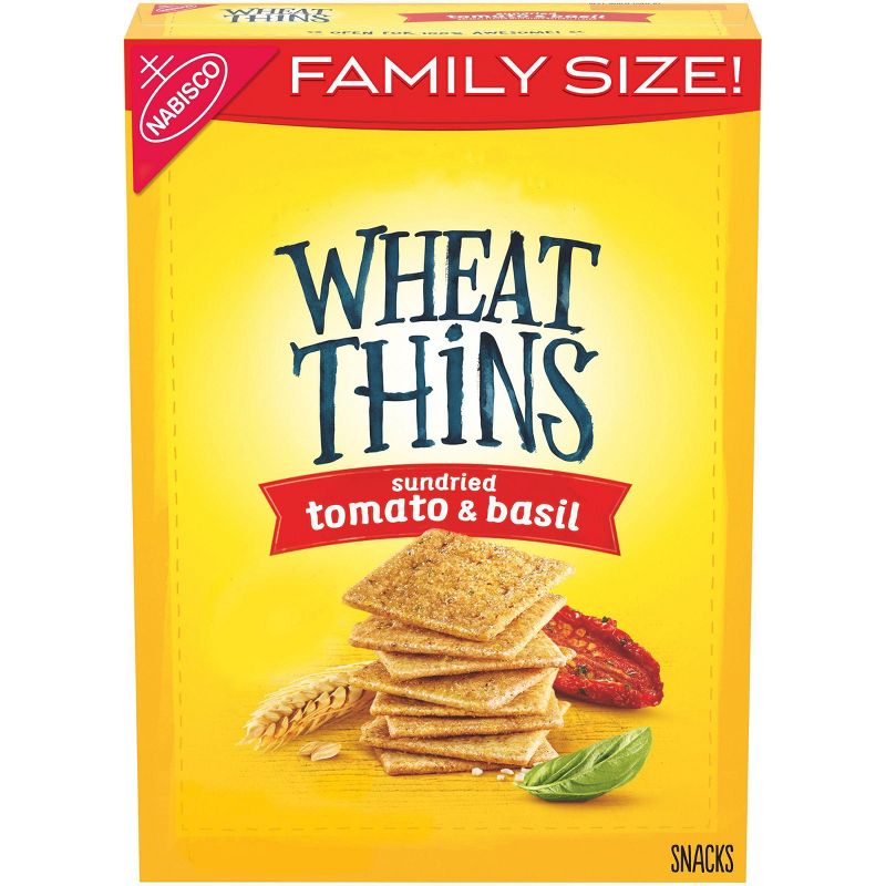 Wheat Thins Sundried Tomato & Basil Snack Crackers - Family Size - 13oz