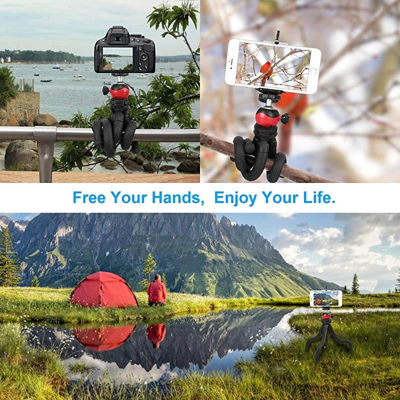 Tripod Flexible Tripod Cell Camera Tripod Stand with Wireless Remote Compatible for iAndroidDSLR CameraGoPro iTripod Stand for Live Streaming Selfie Video Recording