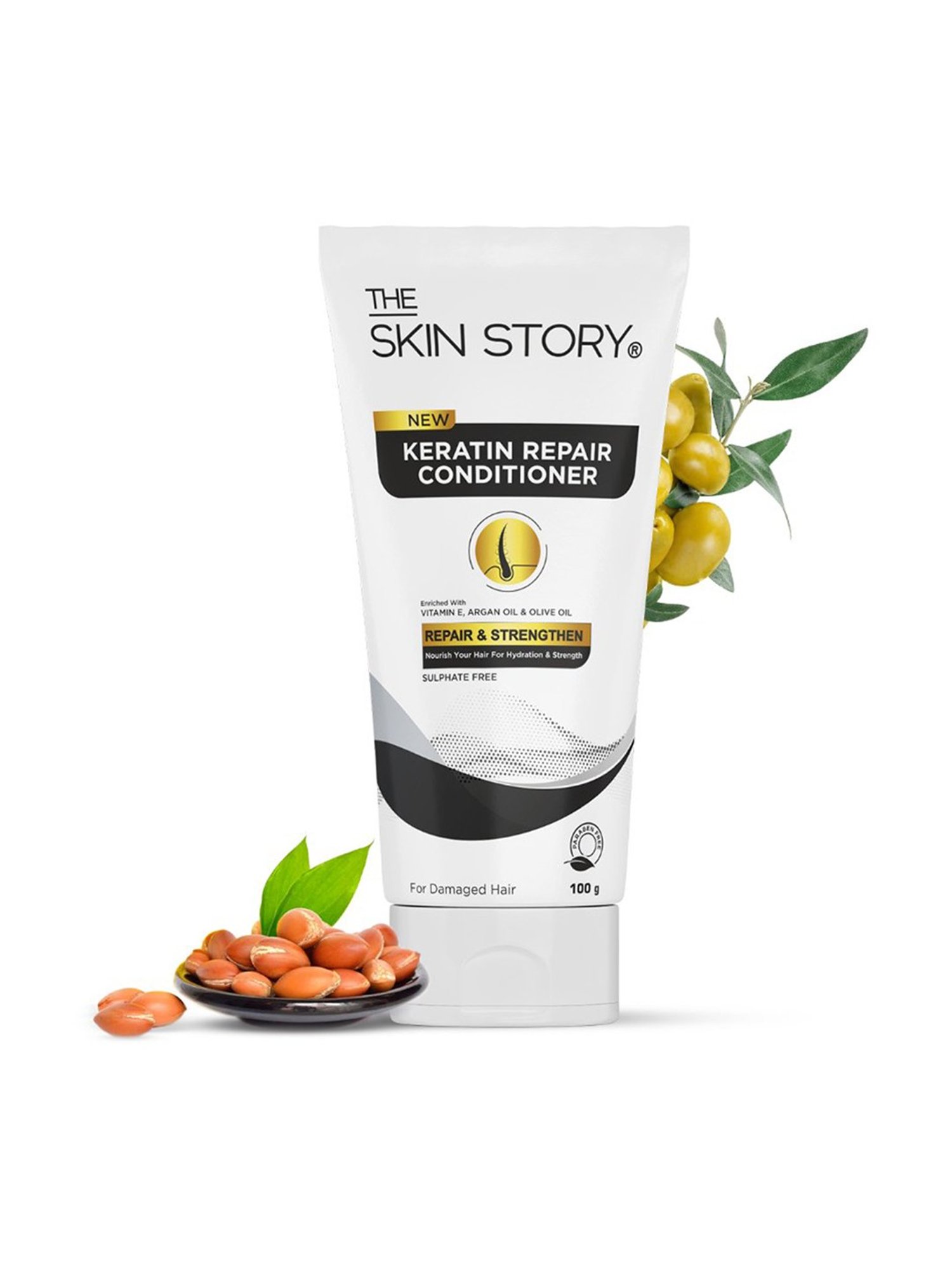 The Skin Story Vitamin E & Olive Oil Repair & Strengthen Keratin Repair Conditioner - 100 gm