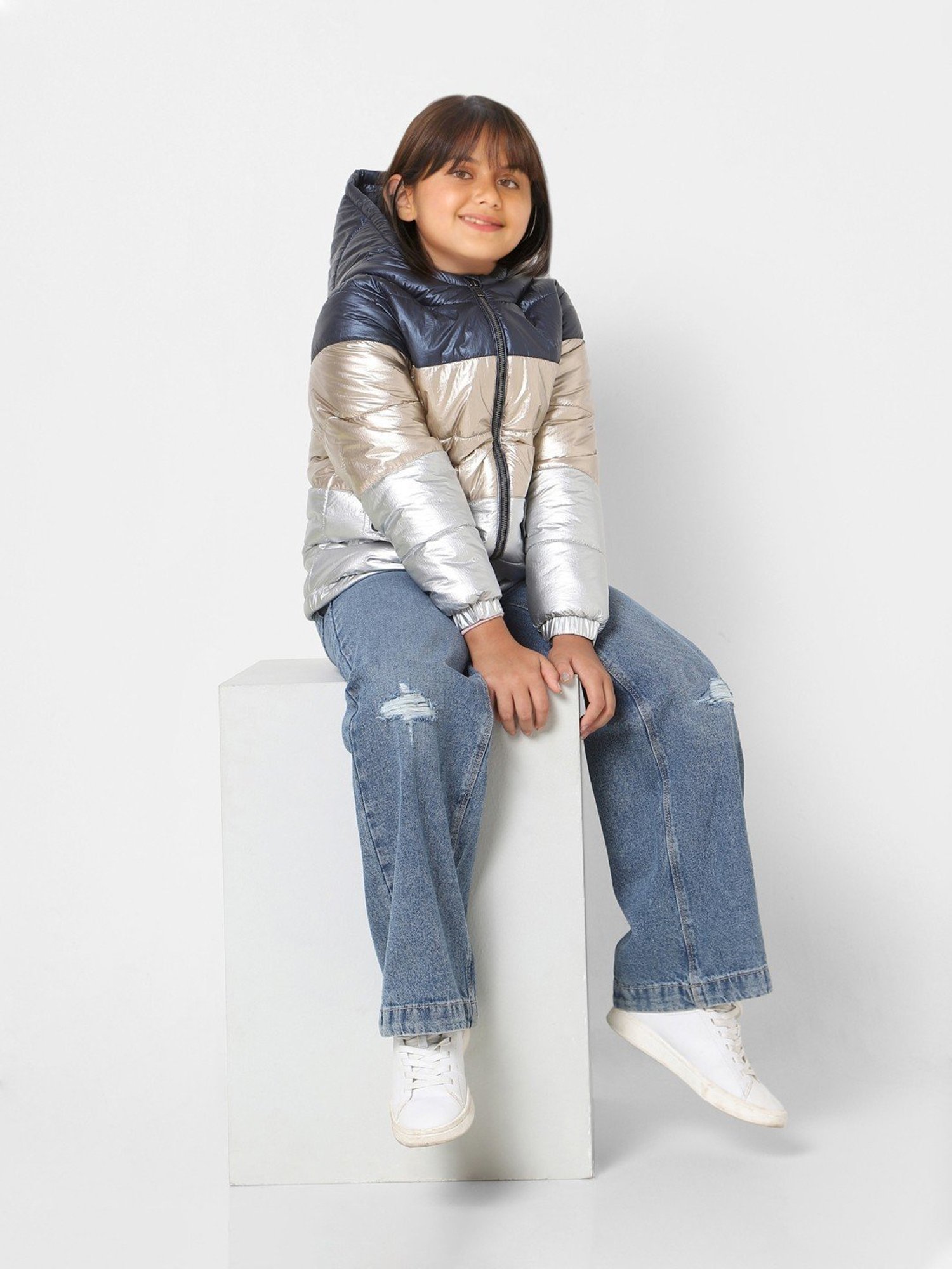 KIDS ONLY Multicolor Color Block Full Sleeves Jacket