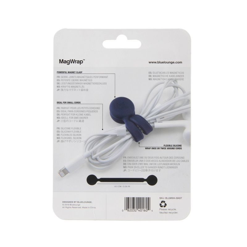 4pk MagWrap Magnetic Cable Ties Small - BlueLounge