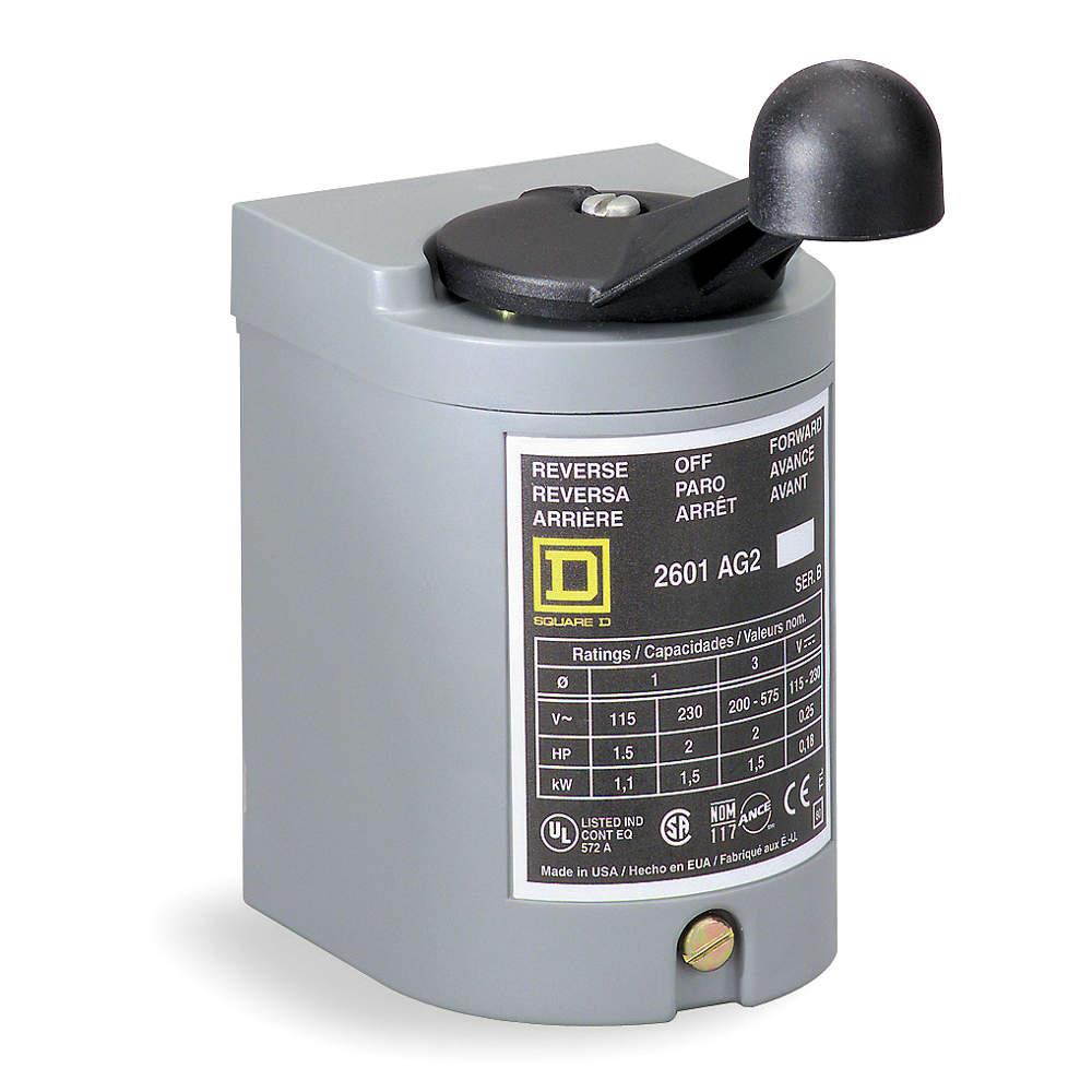 SQUARE D 2601BG1 Switch,Drum Reversing,Plastic Handle