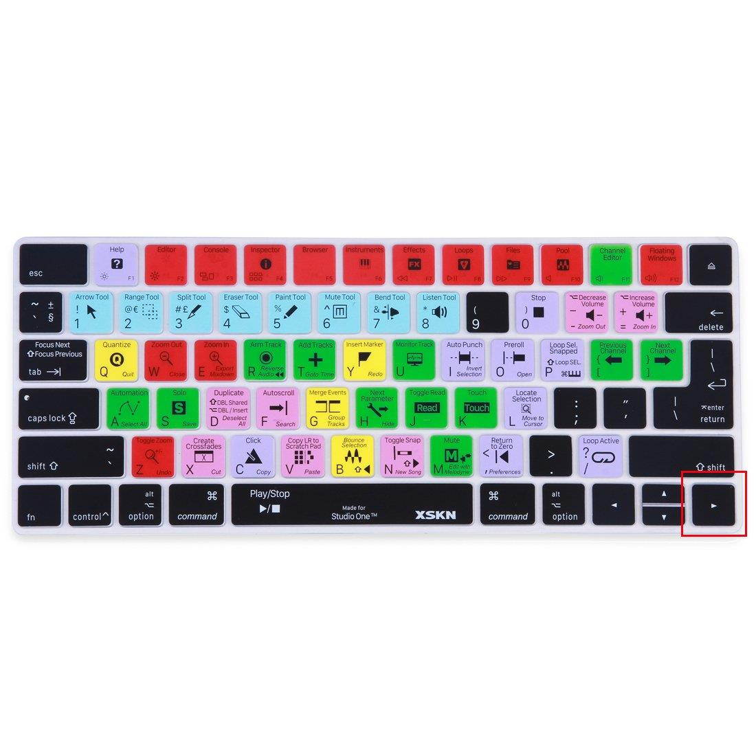 XSKN Studio One Shortcut Silicone Cover Skin for Apple Magic Keyboard US EU Layout Both (MLA22LL/A) (MLA22B/A)