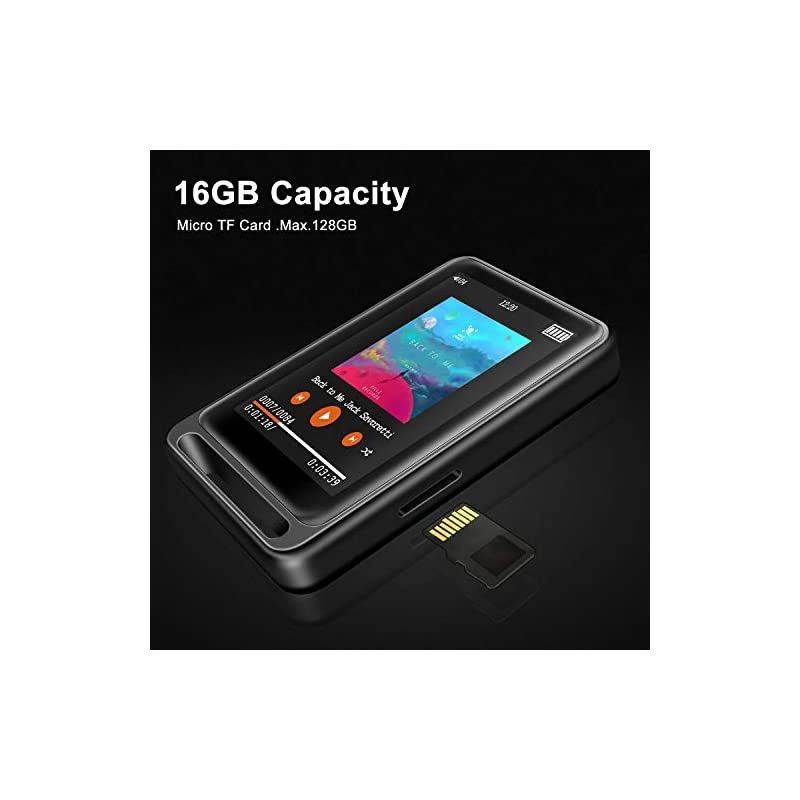 MP3 Player,  16G MP3 Player with Bluetooth 4.2, 2.4" LCD Portable HiFi Lossless Sound Music MP3 Players with FM Radio/Voice Recorder, Support up to 128GB (Headphone, Armband, Lanyard Included)