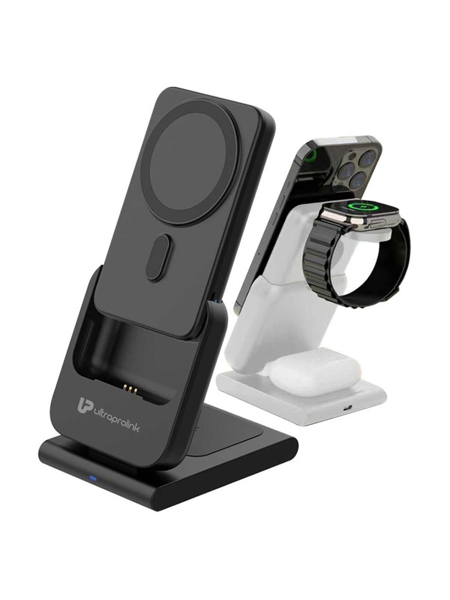 ULTRAPROLINK UM1006GO 3in1 Folding 20W Magnetic Power Bank for iWatch, Airpods &  Earbuds (Black)