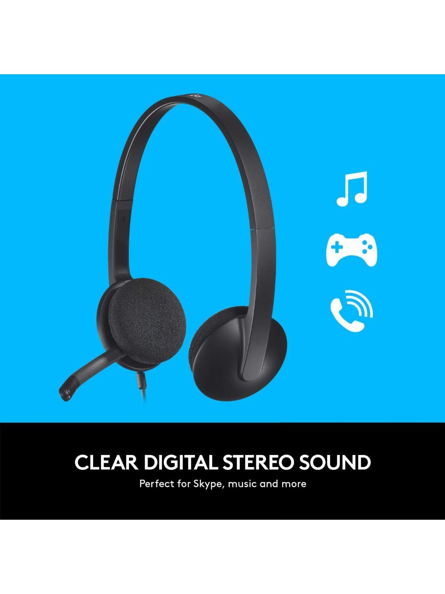 Logitech H340 Over-Ear Headphone Black