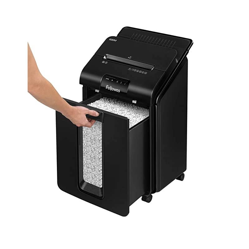 AutoMax 100M Auto Feed Shredder, Black, 26.4" x 15.4" x 14.6"