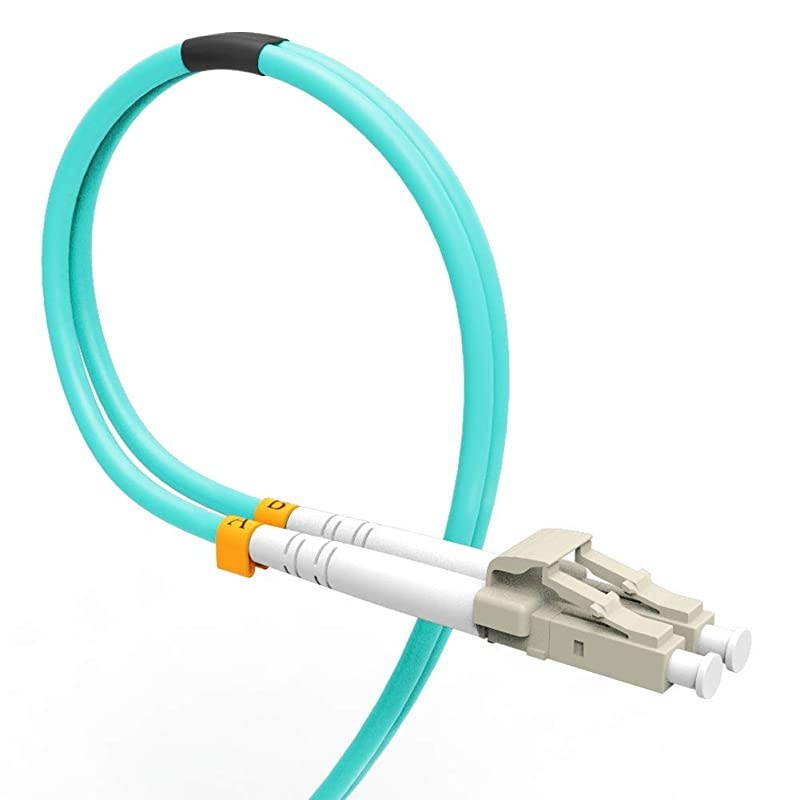 Fiber Patch Cable  10G Gigabit Fiber Optic Cables with LC to LC Multimode OM3 Duplex 50125 OFNP 10M OM3