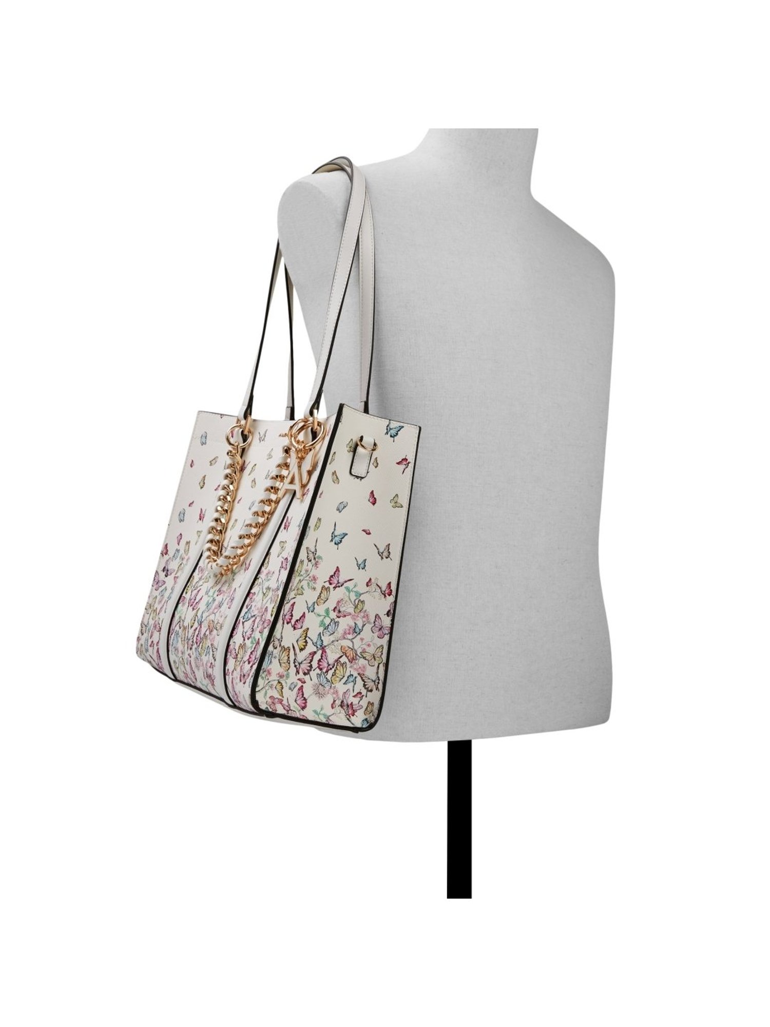 Call It Spring Black Combo Solid Large Tote Handbag