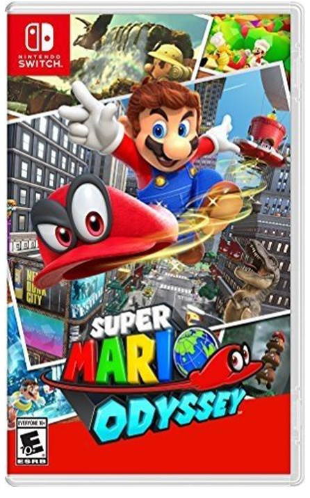 2021 New Nintendo Switch Mario Red & Blue Limited Edition with Mario Iconography Carrying Case and Screen Protector Bundle With Super Mario Odyssey And Mytrix Accessories