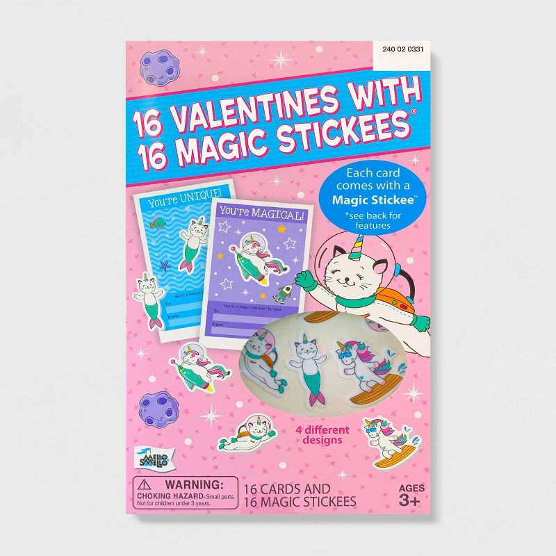 16ct Valentine Unihorn Magic Stickee Kit
