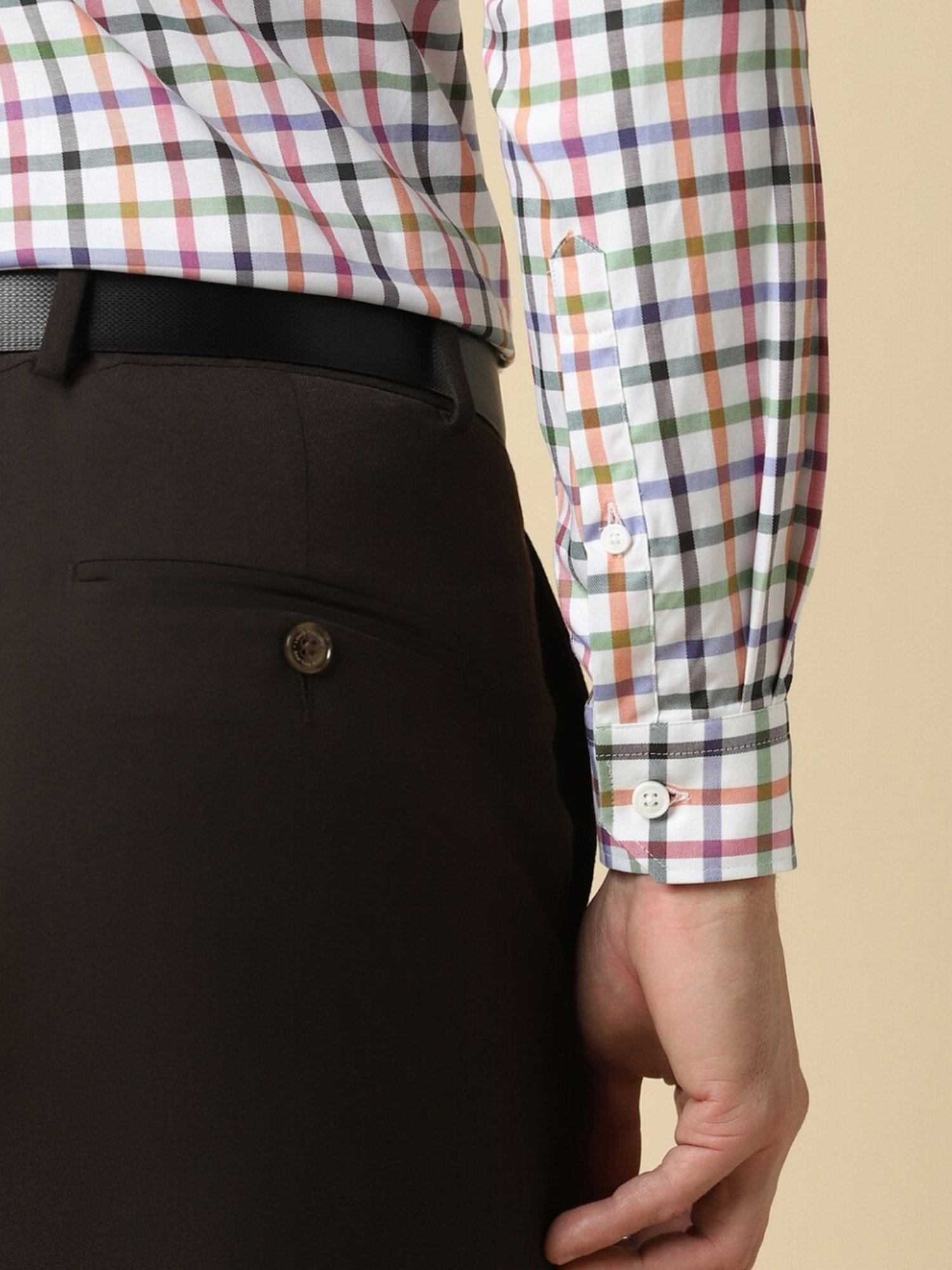 Allen Solly Multicolored Slim Fit Checks Shirt