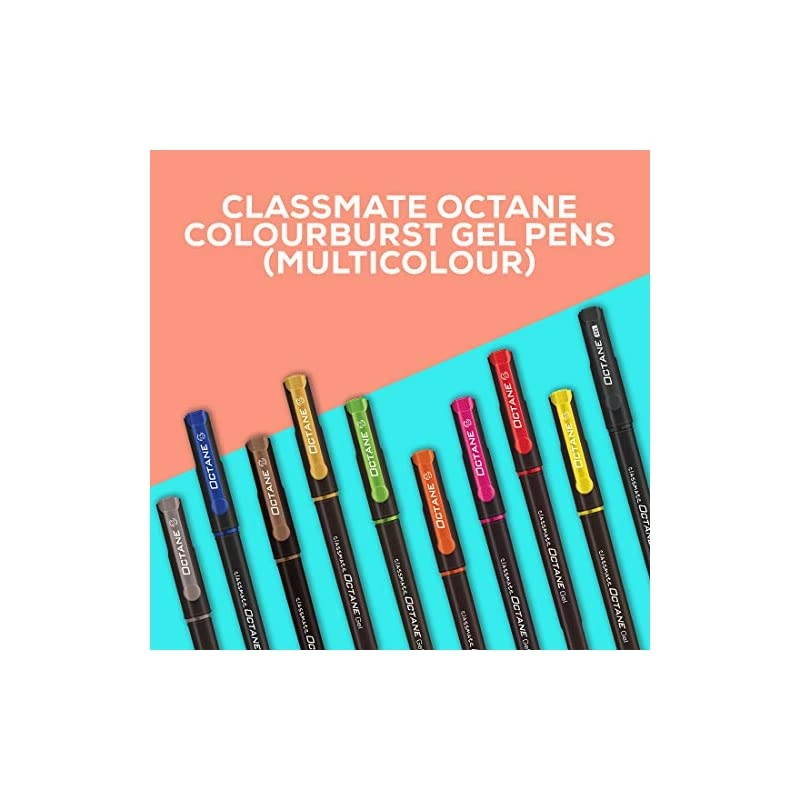 of 10 Classmate Octane Colour Burst Gel Pen