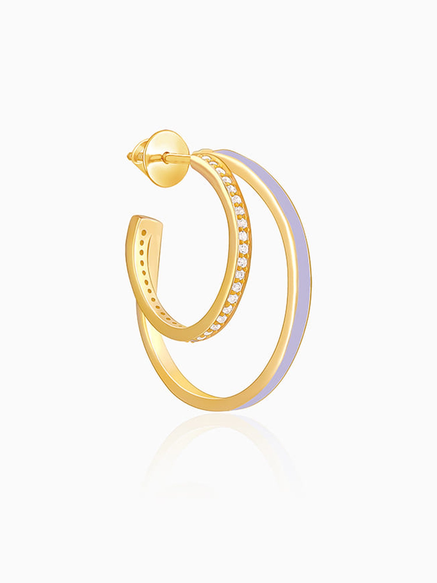 GIVA 925 Silver Golden Cascade Hoop Earrings for Women & Girls