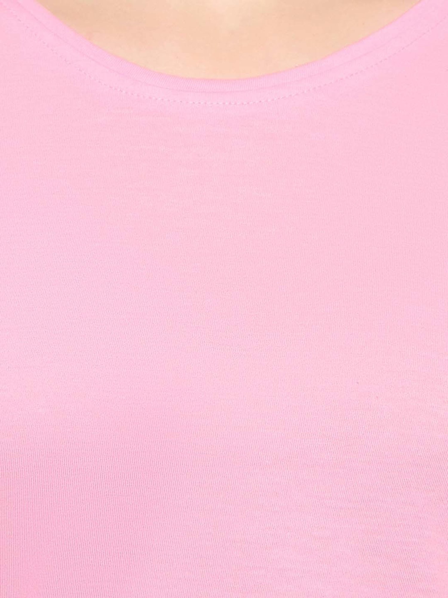 Clovia Pink & Blue Printed T-Shirt Pyjamas Set