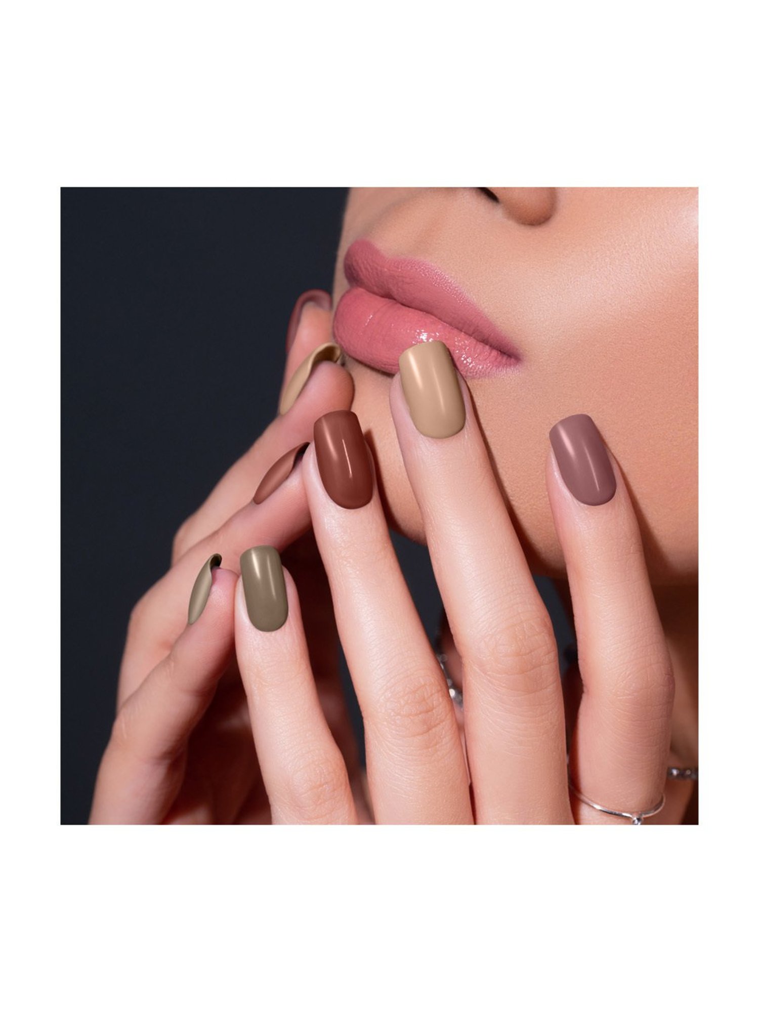 RENEE Gloss Touch N02 Everyday Nudes Nail Enamel - Pack of 4