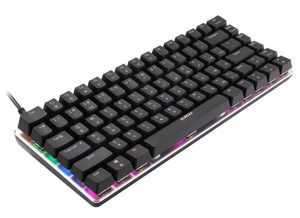 Docooler Mechanical Keyboard Gaming E-Sport LED Colorful Keyboard 82 Keys RGB USB Wired Anti-Ghosting for PC Notebook Laptop Desktop AJAZZ