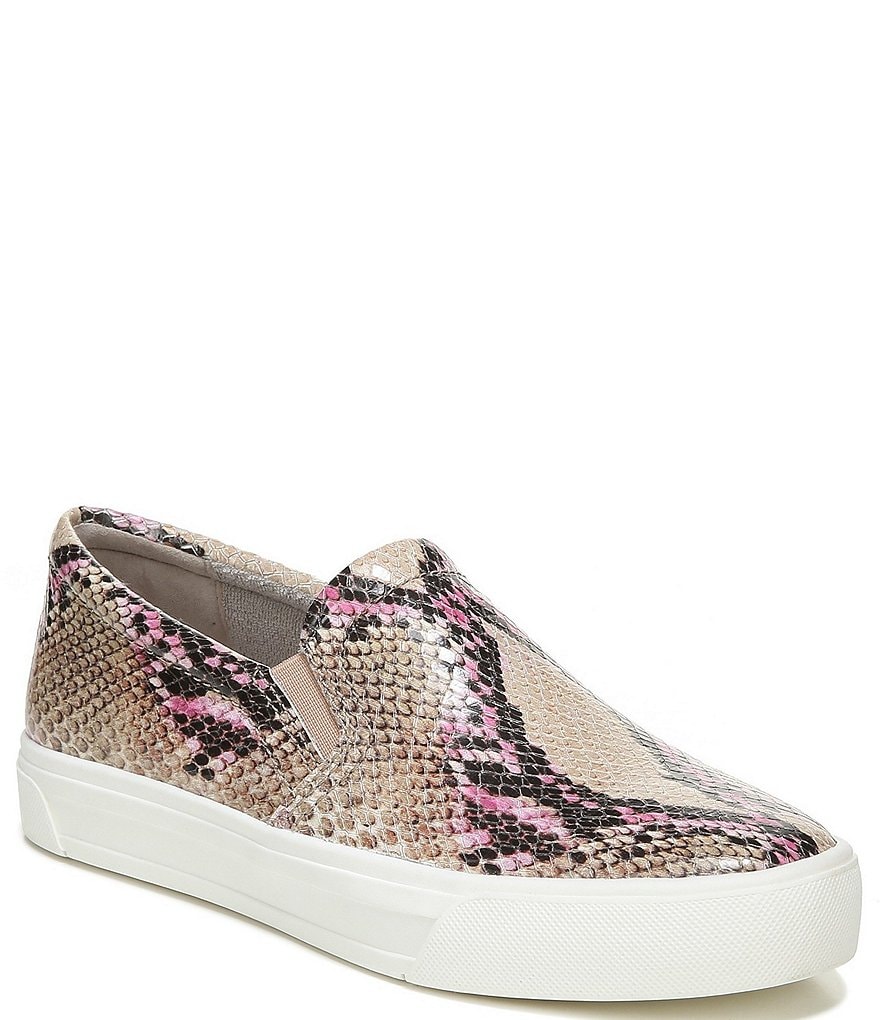 Naturalizer Aileen Snake Print Leather Slip-On Sneakers