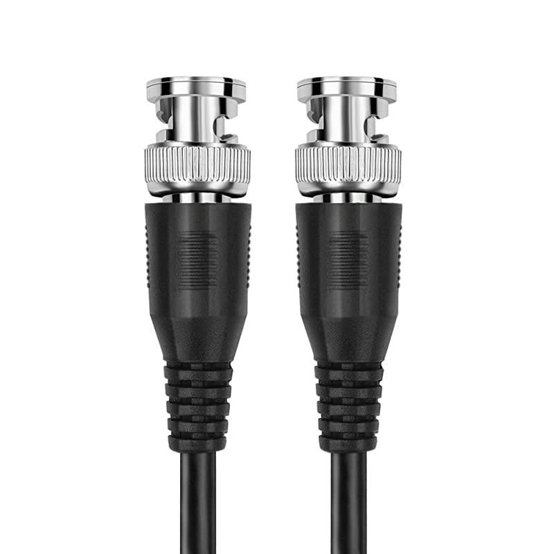 BNC Cable - BNC Male to Male Extension Connector Adapter RF Professional RG-58/U Grade Coaxial Wire Cord Cable Jack Plug for Video Security Camera CCTV Systems, Oscilloscope (10FT)