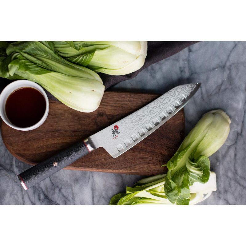 Miyabi Kaizen 7-inch Hollow Edge Rocking Santoku Knife
