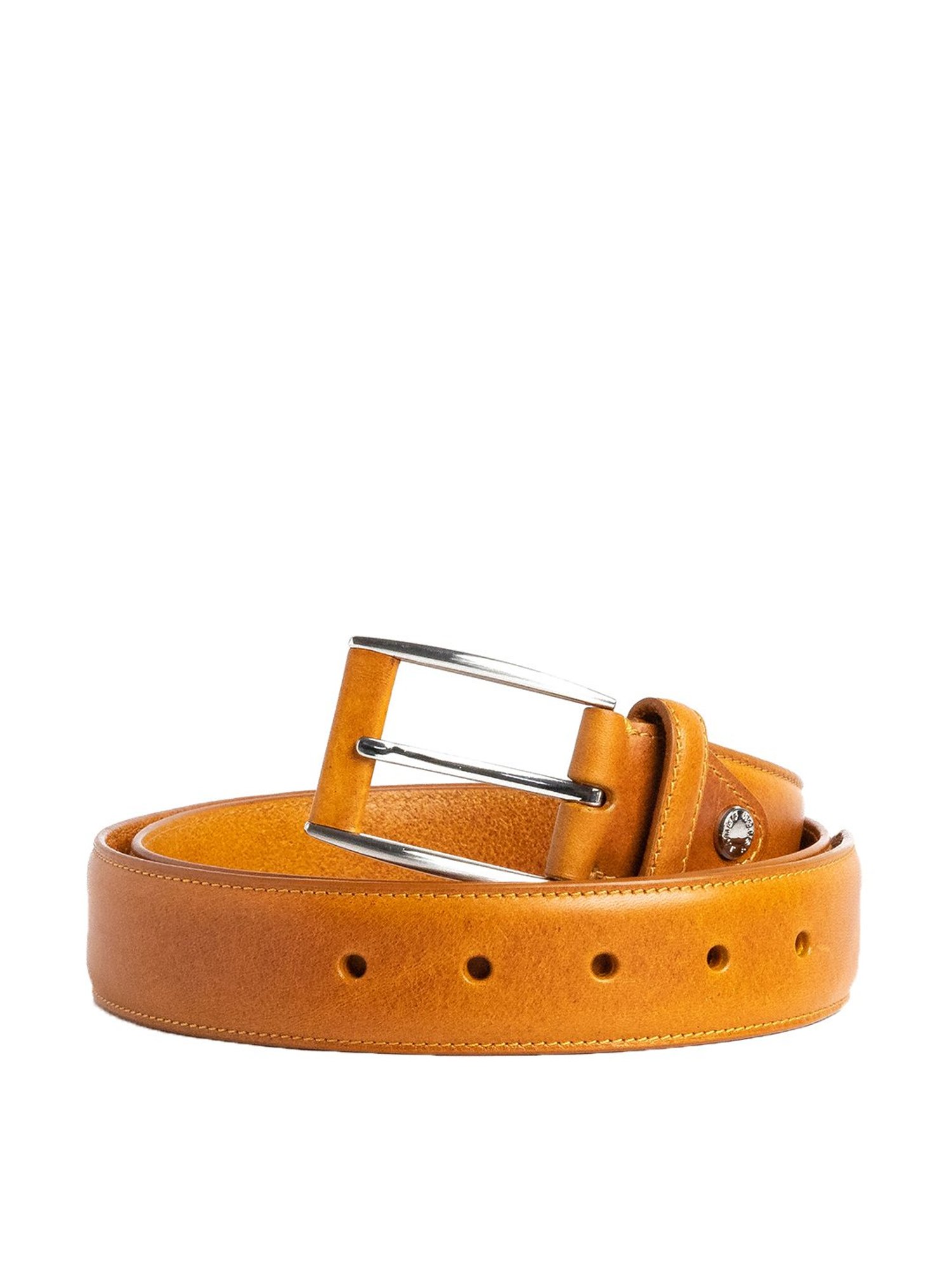 James Aston Tan Leather Waist Belt for Men