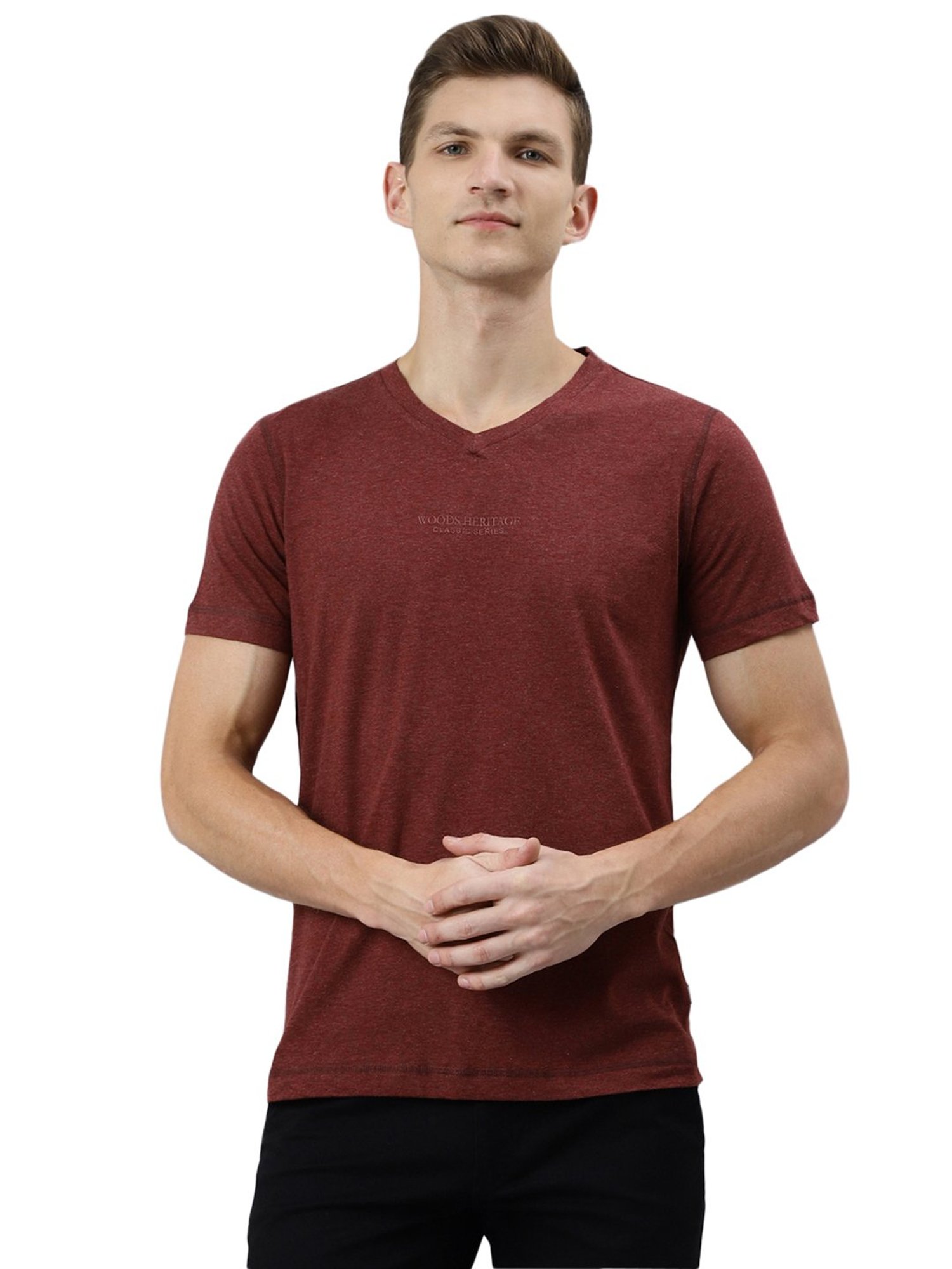 Woods Wine V-Neck T-Shirt