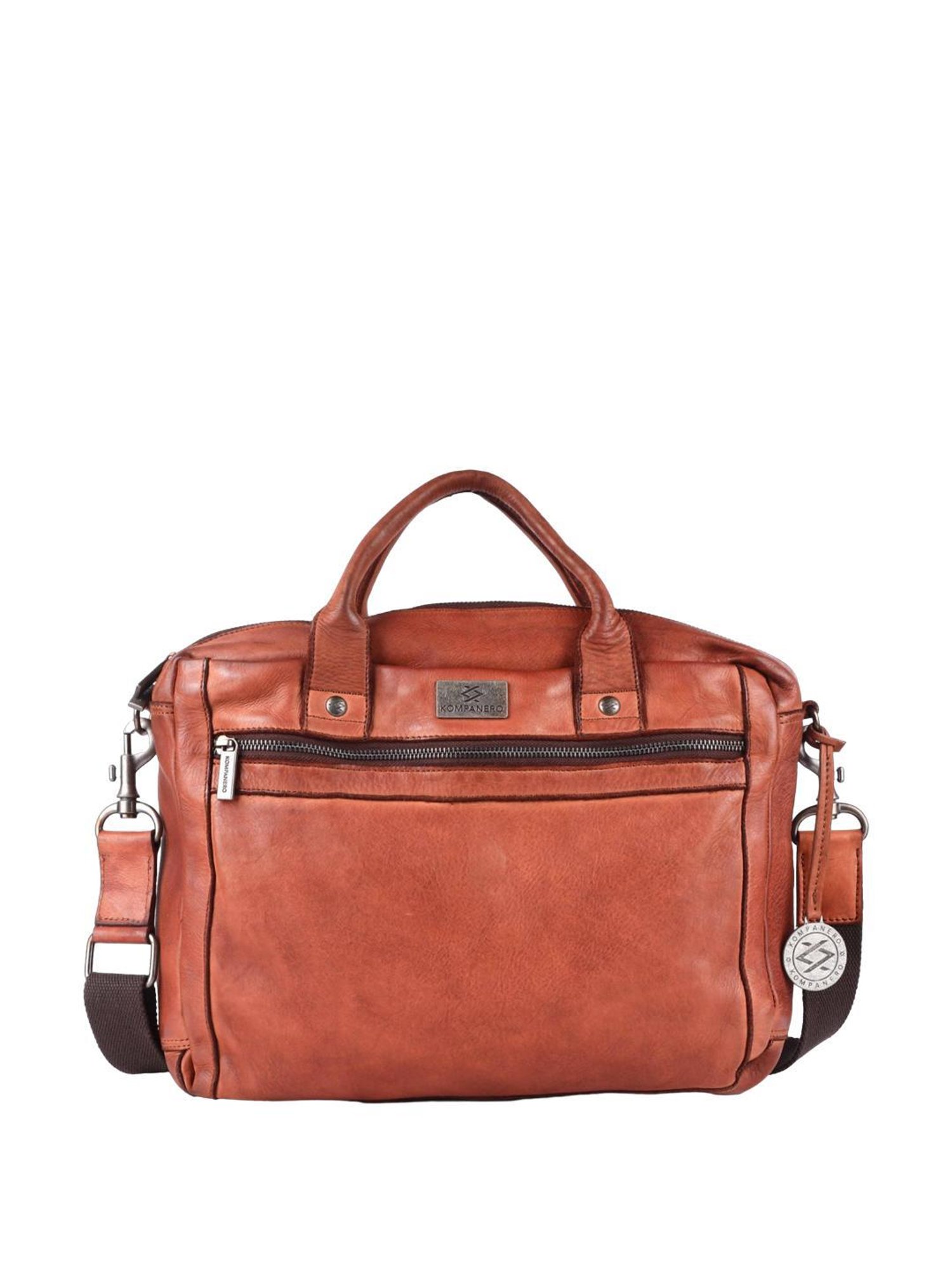 KOMPANERO Aaron Tan Solid Laptop Messenger Bag