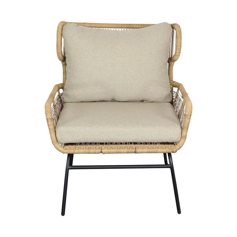 Pine Crest 4pc Loveseat Seating Group - Black - Courtyard Casual