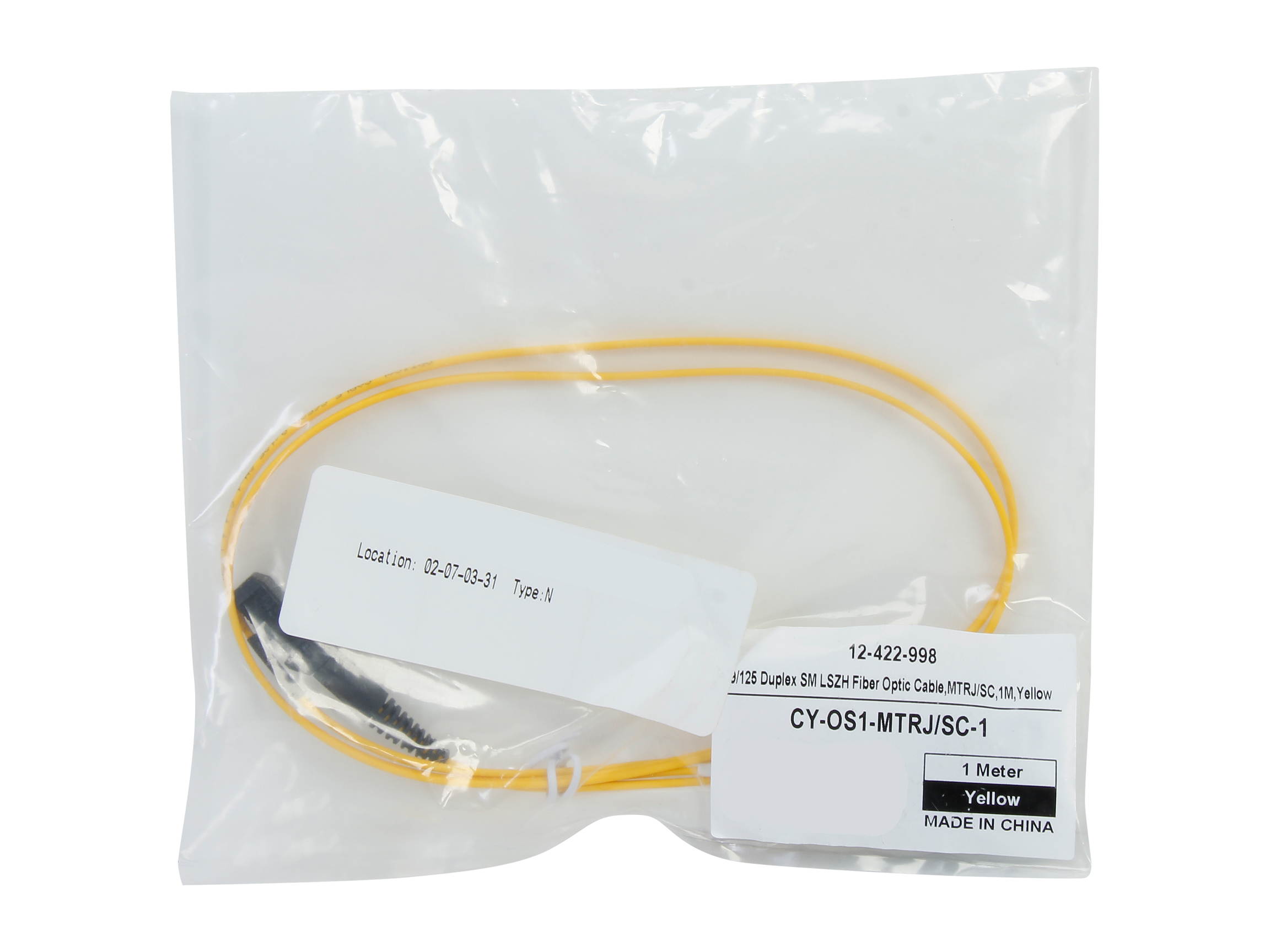 Coboc CY-OS1-MTRJ/SC-1 3.28 ft. Fiber Optic Cable