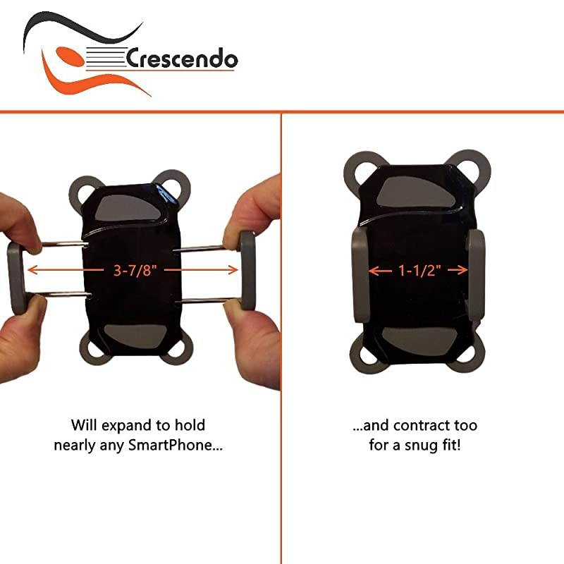 CR-30 SlimClip Mic Stand Phone Holder, iPhone Clamp Mount, Pole Phone Mount, Microphone, Music, or Drum Stand - for iPhone, Samsung Galaxy or Note, Pixel, Any Smartphone