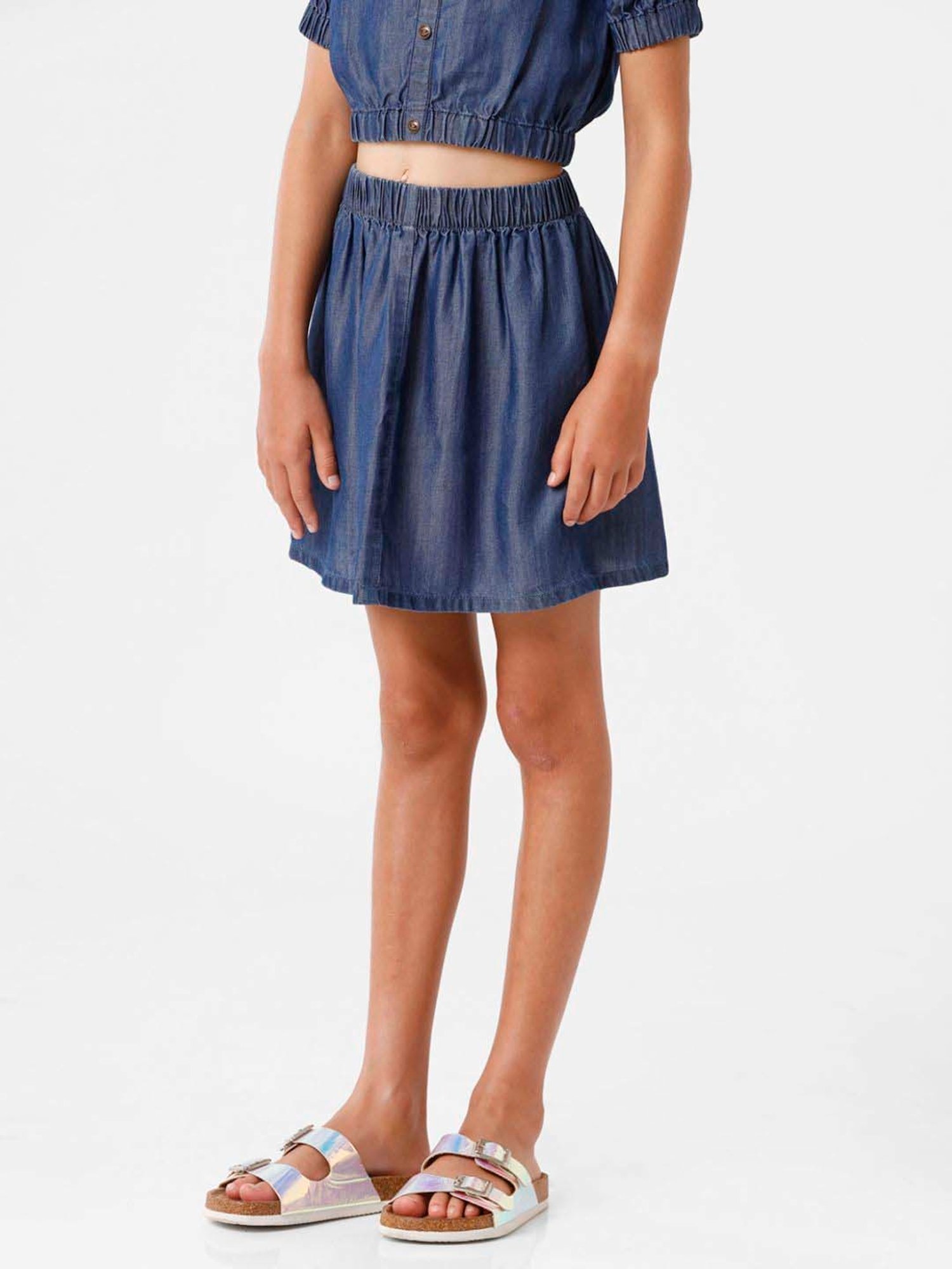 Kate & Oscar Kids Blue Regular Fit Skirt