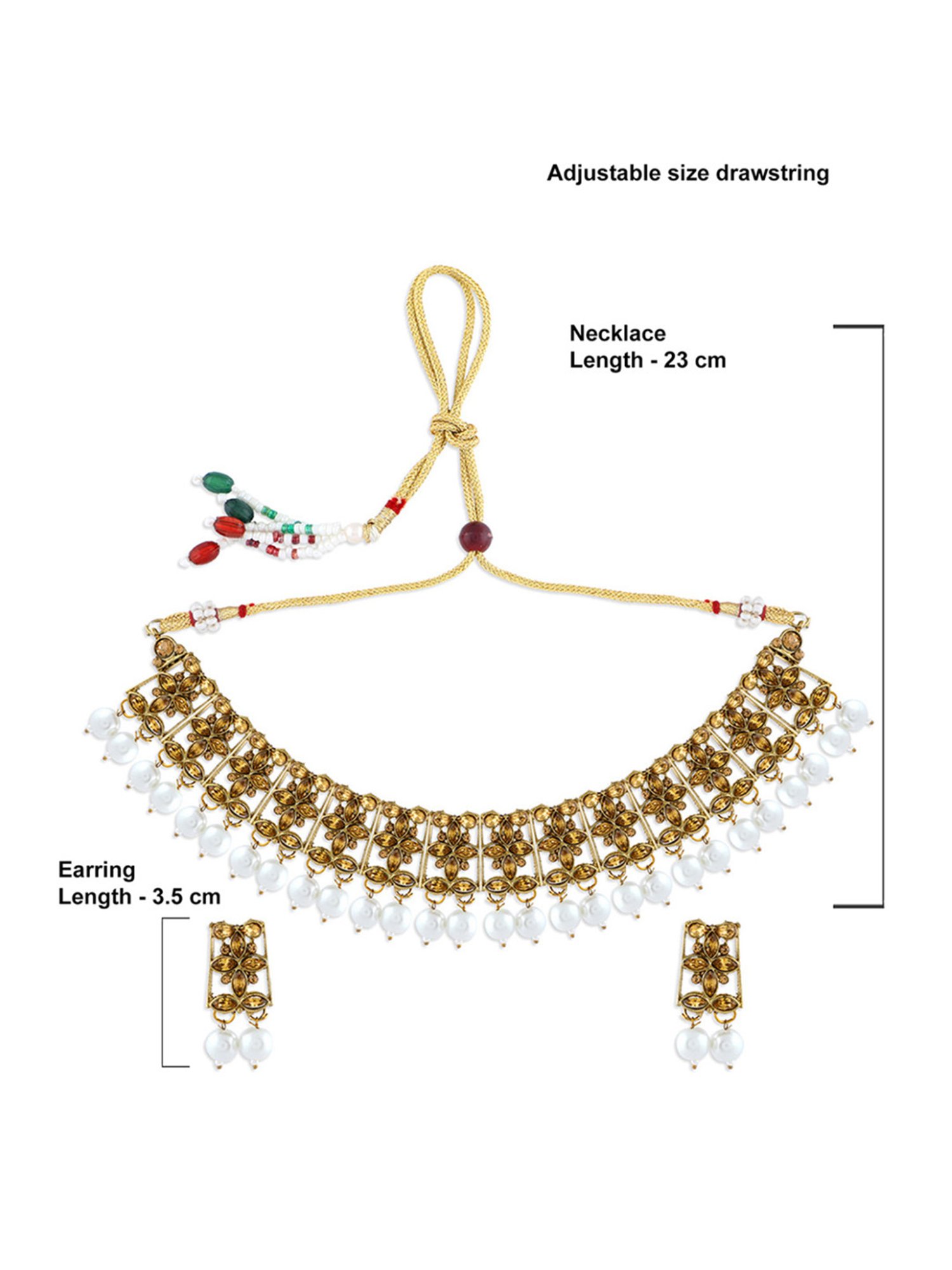 Fida White Jewellery Set