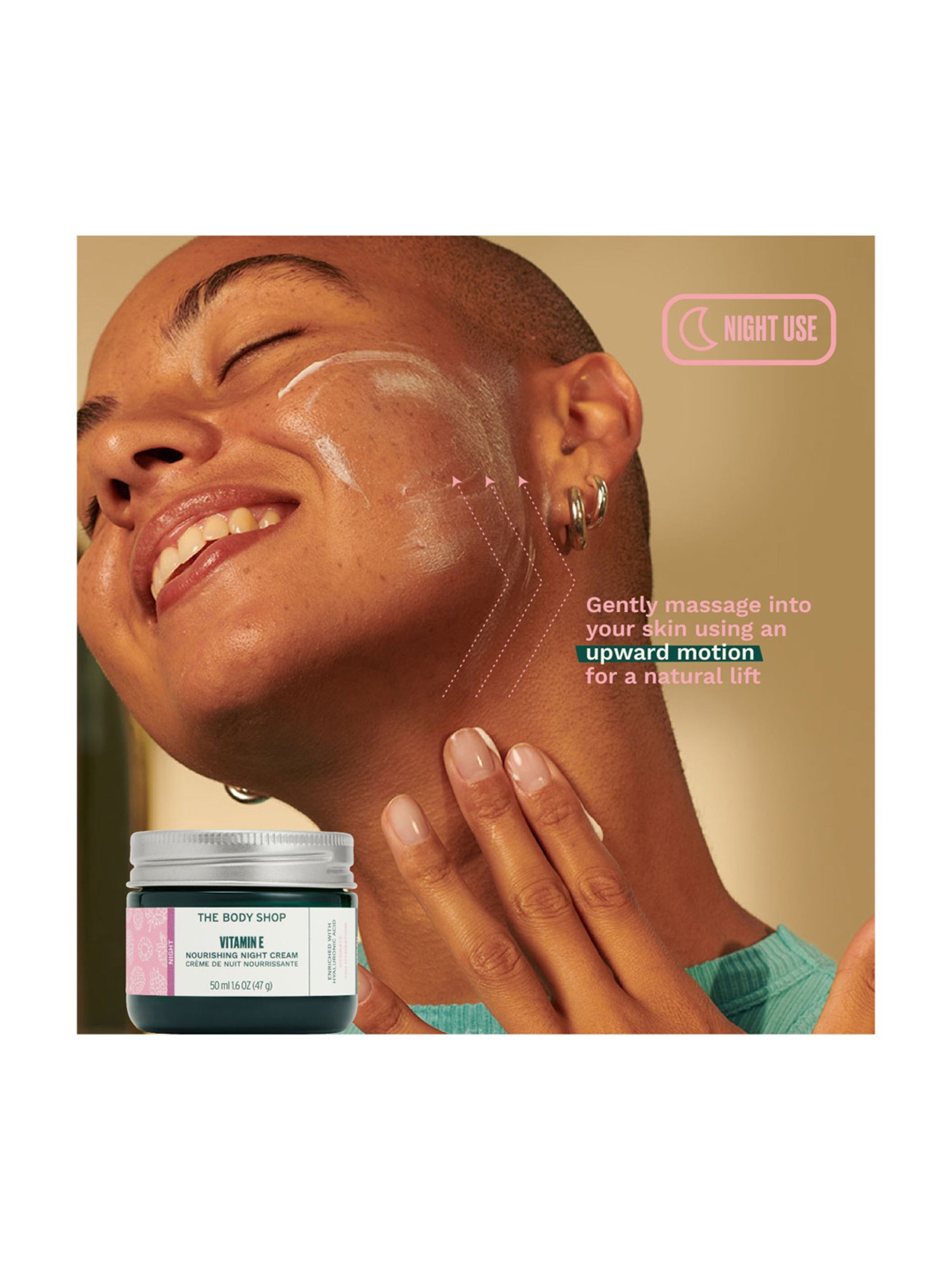 The Body Shop Vitamin E 72hr Hydration Vegan Night Cream for All Skin Types - 50 ml