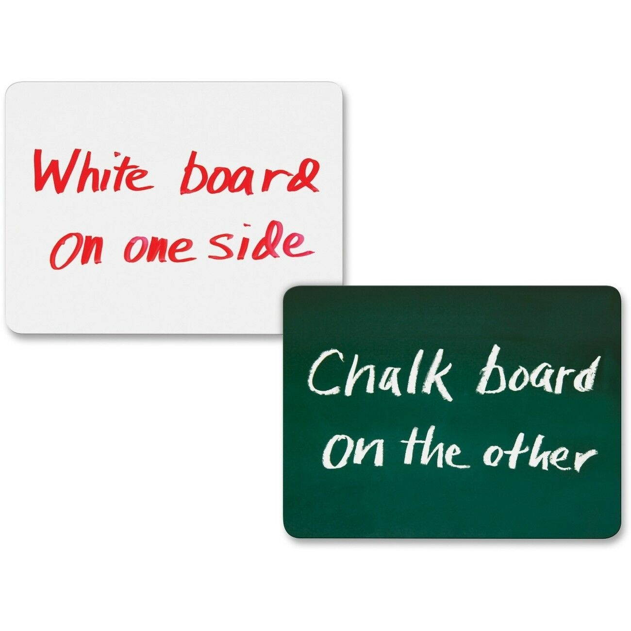 Chenillekraft Combination Dry Erase Chalk Board - 12" X 9" - Black Board, White