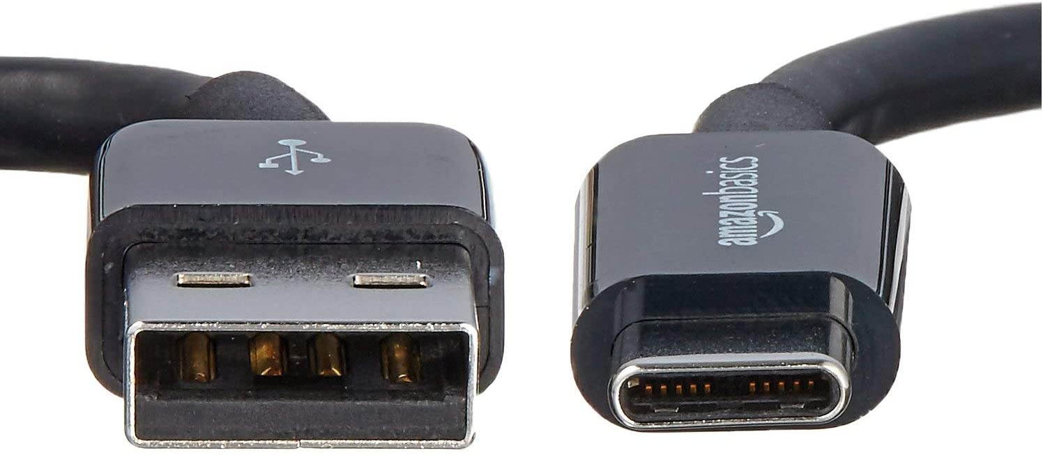 AmazonBasics USB Type-C to USB-A 2.0 Male Charger Cable - 9 Feet (2.7 Meters) - Black 1-Pack