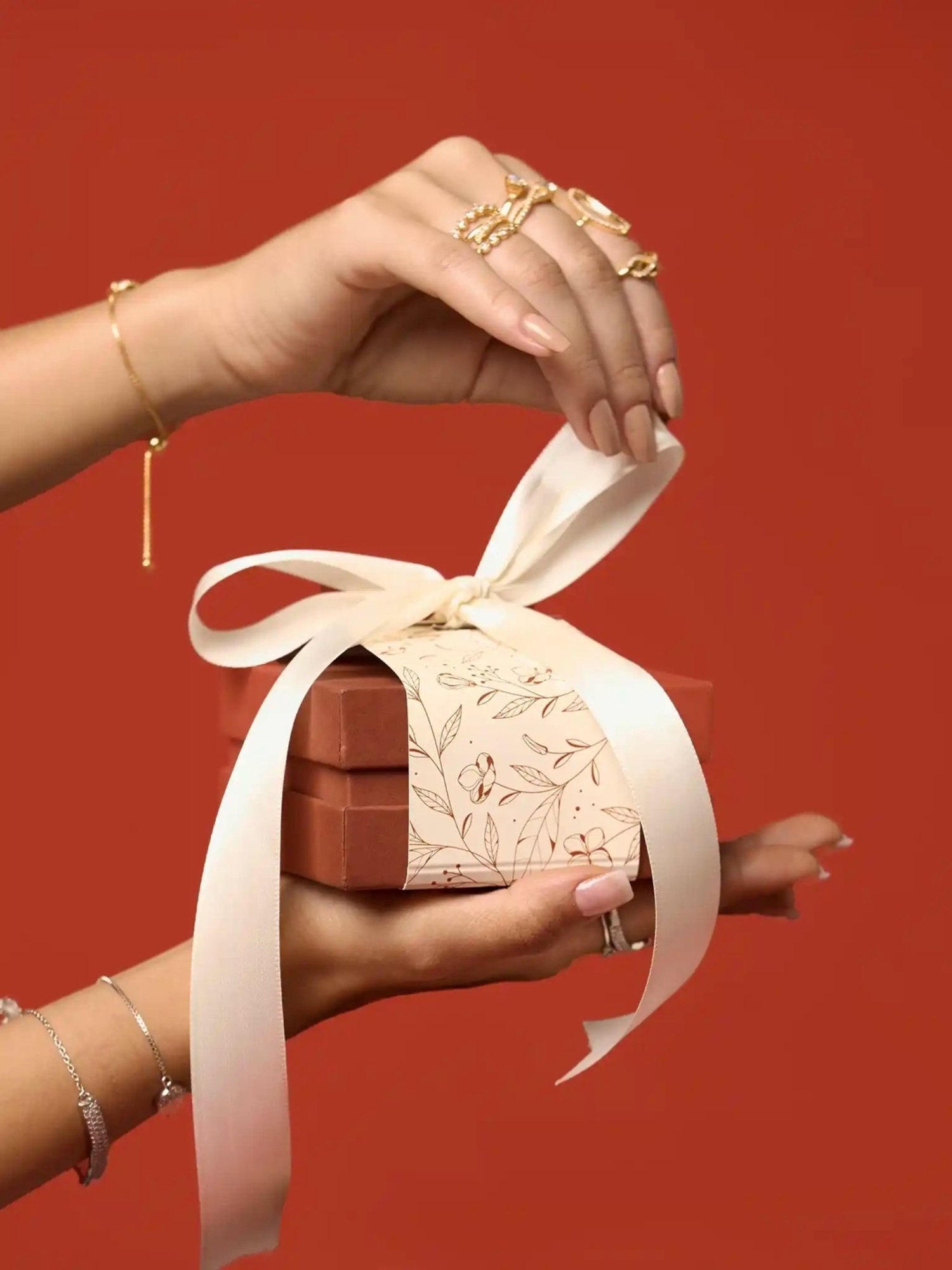 Mabel 92.5 Sterling Silver Rhodium-Plated Brick Layer Adjustable Band Ring