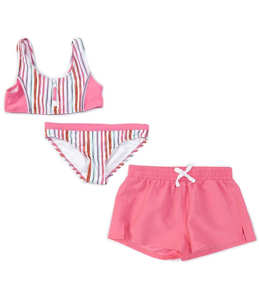 Splendid Big Girls 7-14 Stripe Romper Swimsuit Coverup