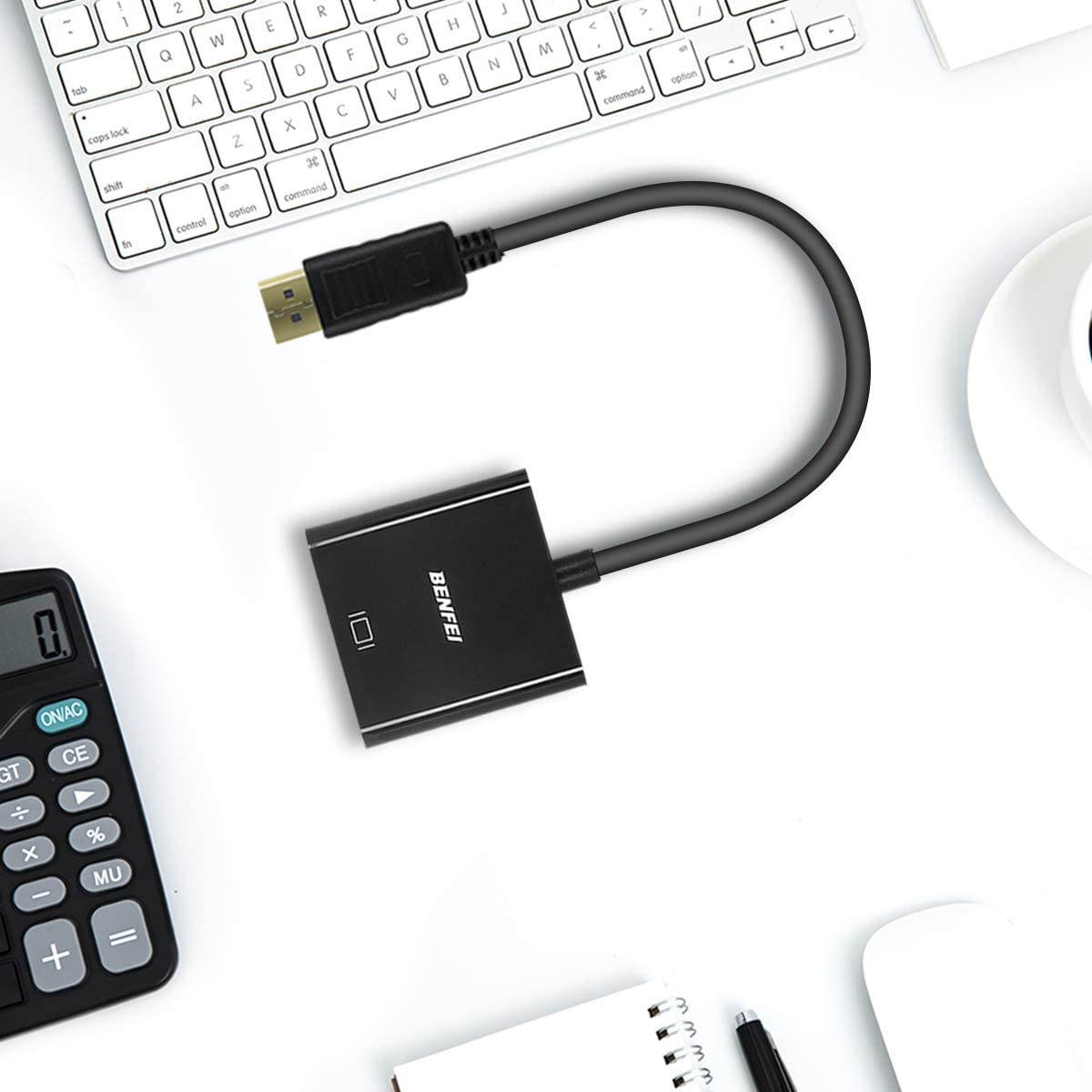 BENFEI DisplayPort to VGA, Gold-Plated DP to VGA Adapter (Male to Female) Compatible for Lenovo, Dell, HP, ASUS