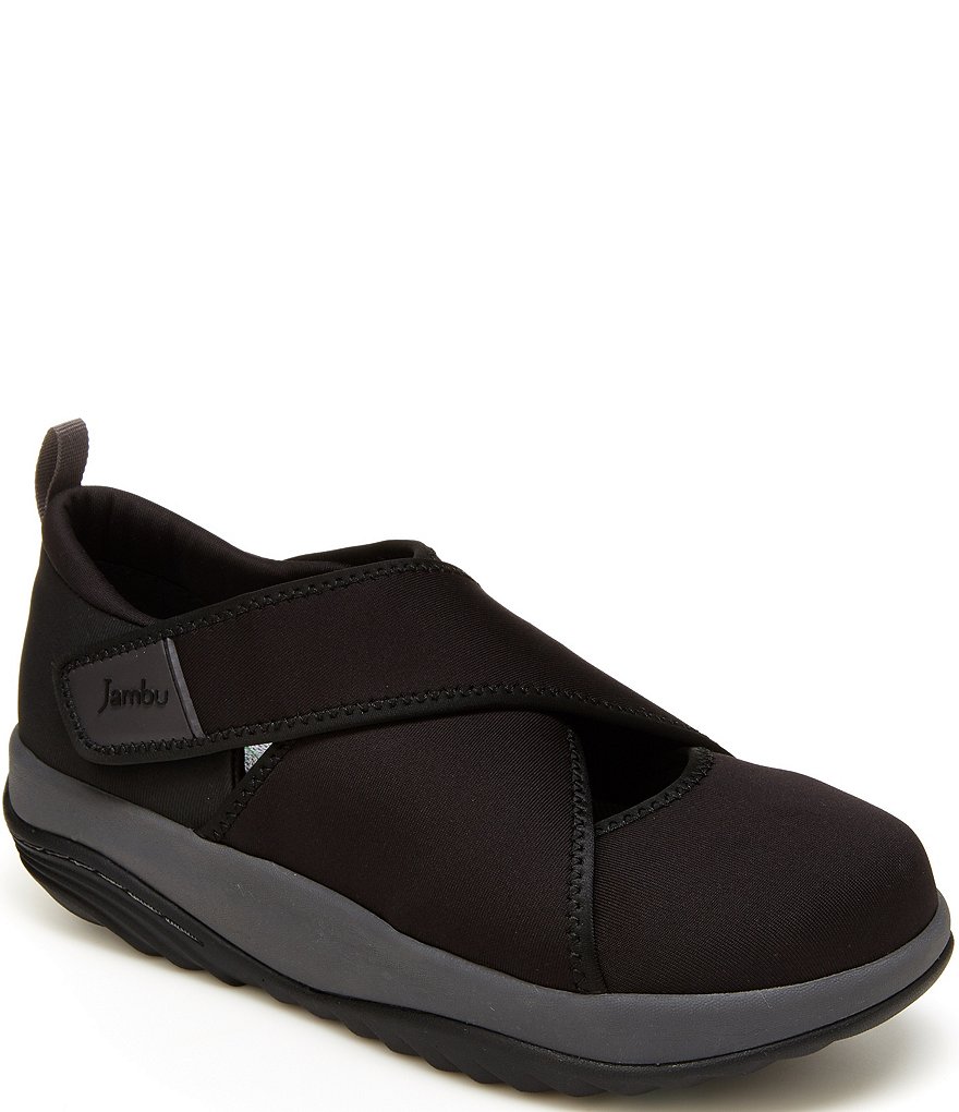 Jambu Millie Cross Band Strap Slip-On Wedge Sneakers
