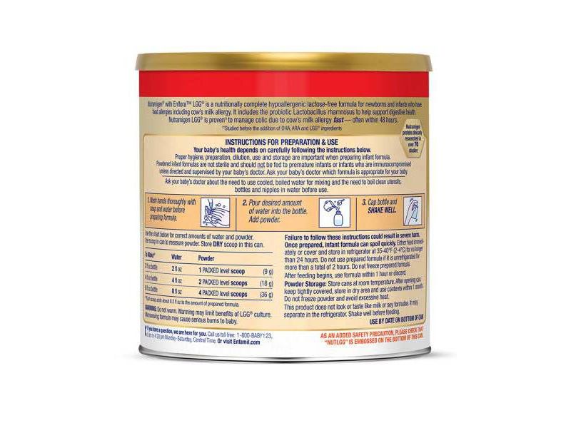 Enfamil Nutramigen with Enflora LGG Infant Hypoallergenic Formula Powder - 19.8oz