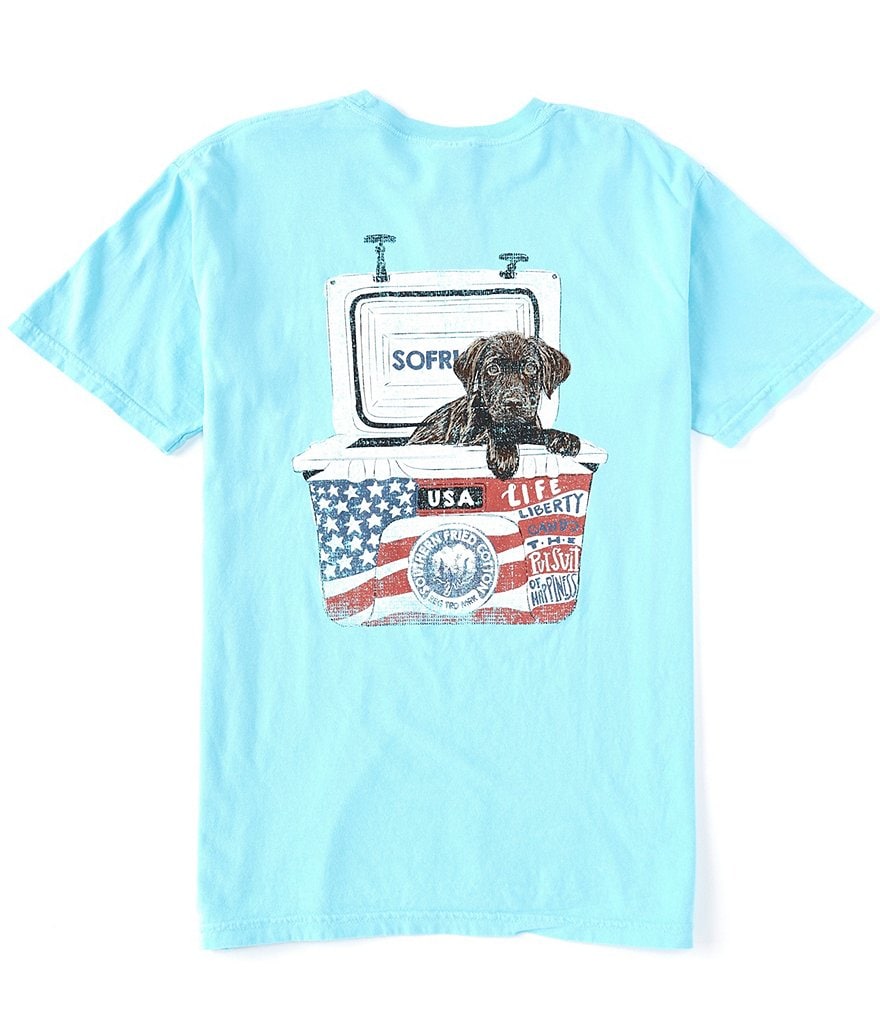 Southern Fried Cotton Men's USA Short-Sleeve Pocket Graphic Tee