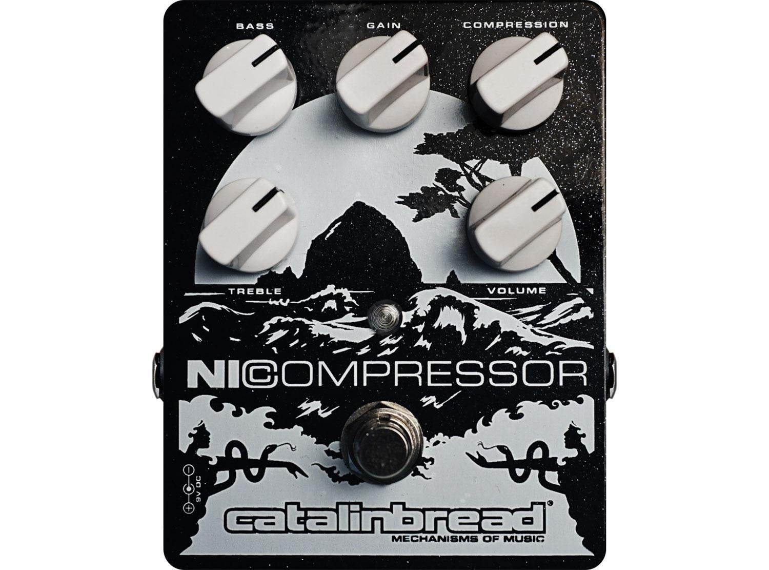 Catalinbread NICOMPRESSOR Guitar Effects Pedal (Black and Silver)