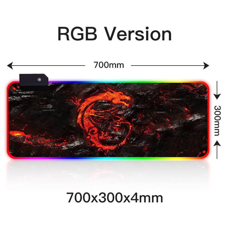 RGB LED Gaming Mouse Pad Esports Player Non-slip Color Mousepad