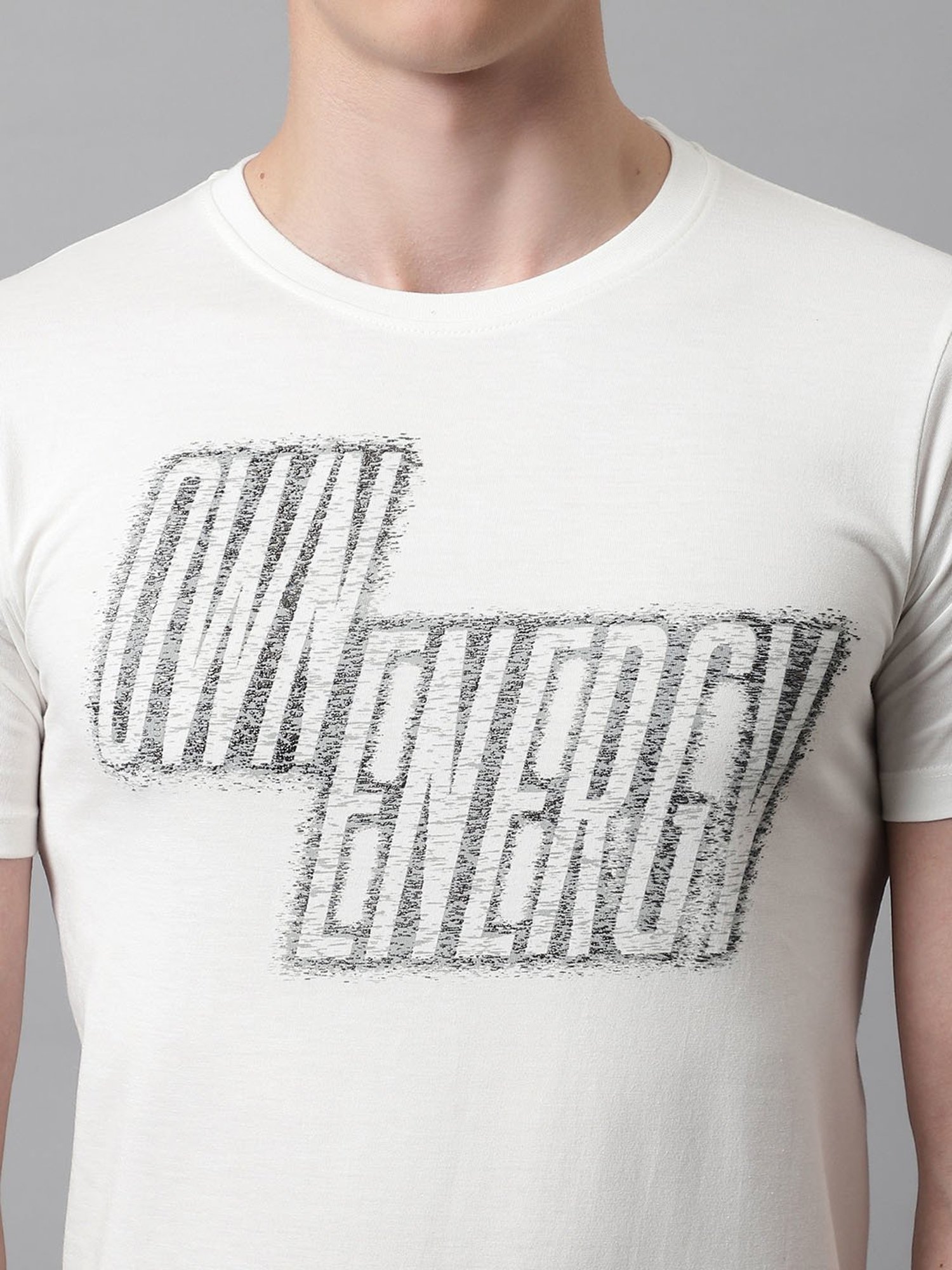 Venitian- Forbidden Clothing White Slim Fit Graphic Print Crew T-Shirt