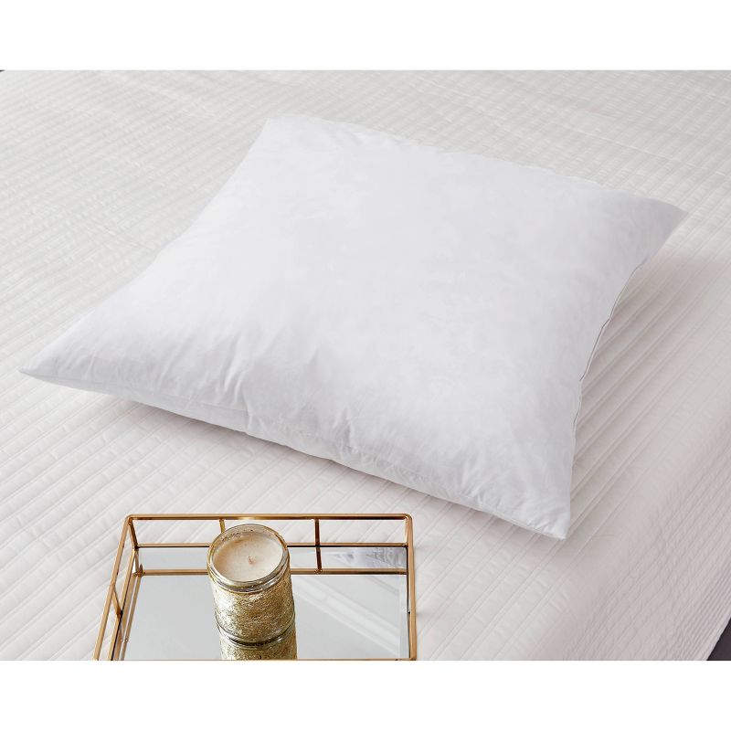 Feather Filled Euro Square Pillow White 2pk - Blue Ridge Home Fashions