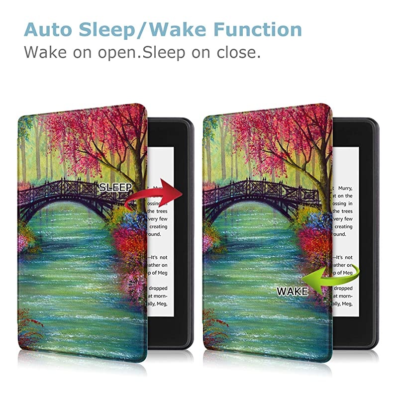 Case for Kindle Paperwhite 10th Gen 2018,Thinnest Light Shell Smart Cover with Auto Wake/Sleep for All-New  Kindle Paperwhite 6 Inch 2018 Release, Bridge