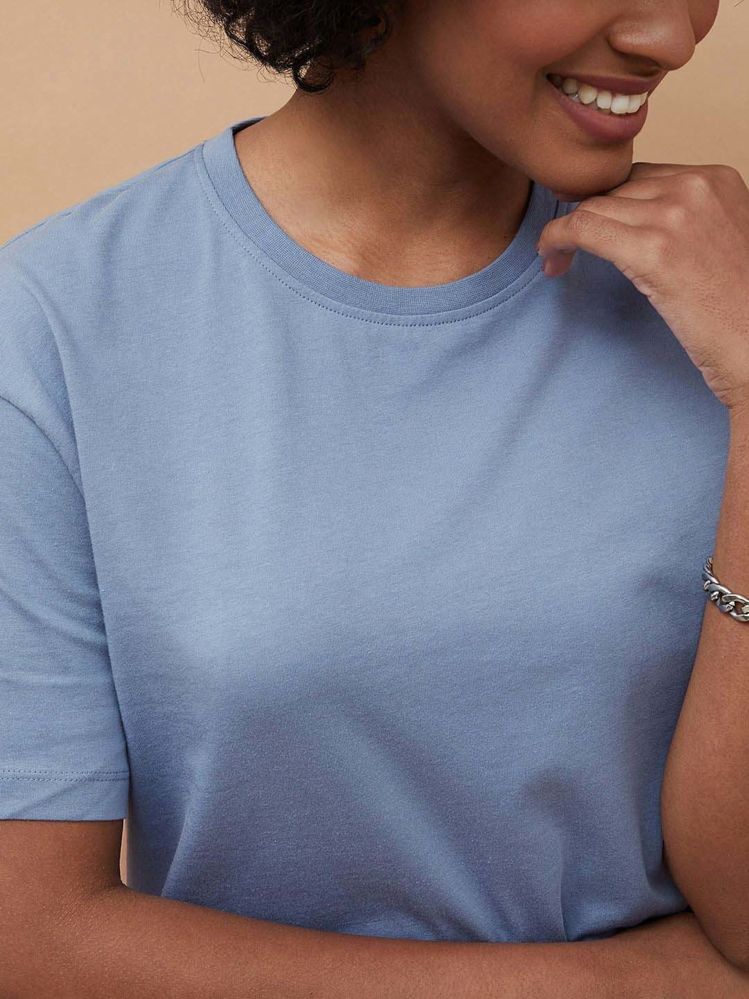 Fame Forever by Lifestyle Blue Cotton Plain T-Shirt