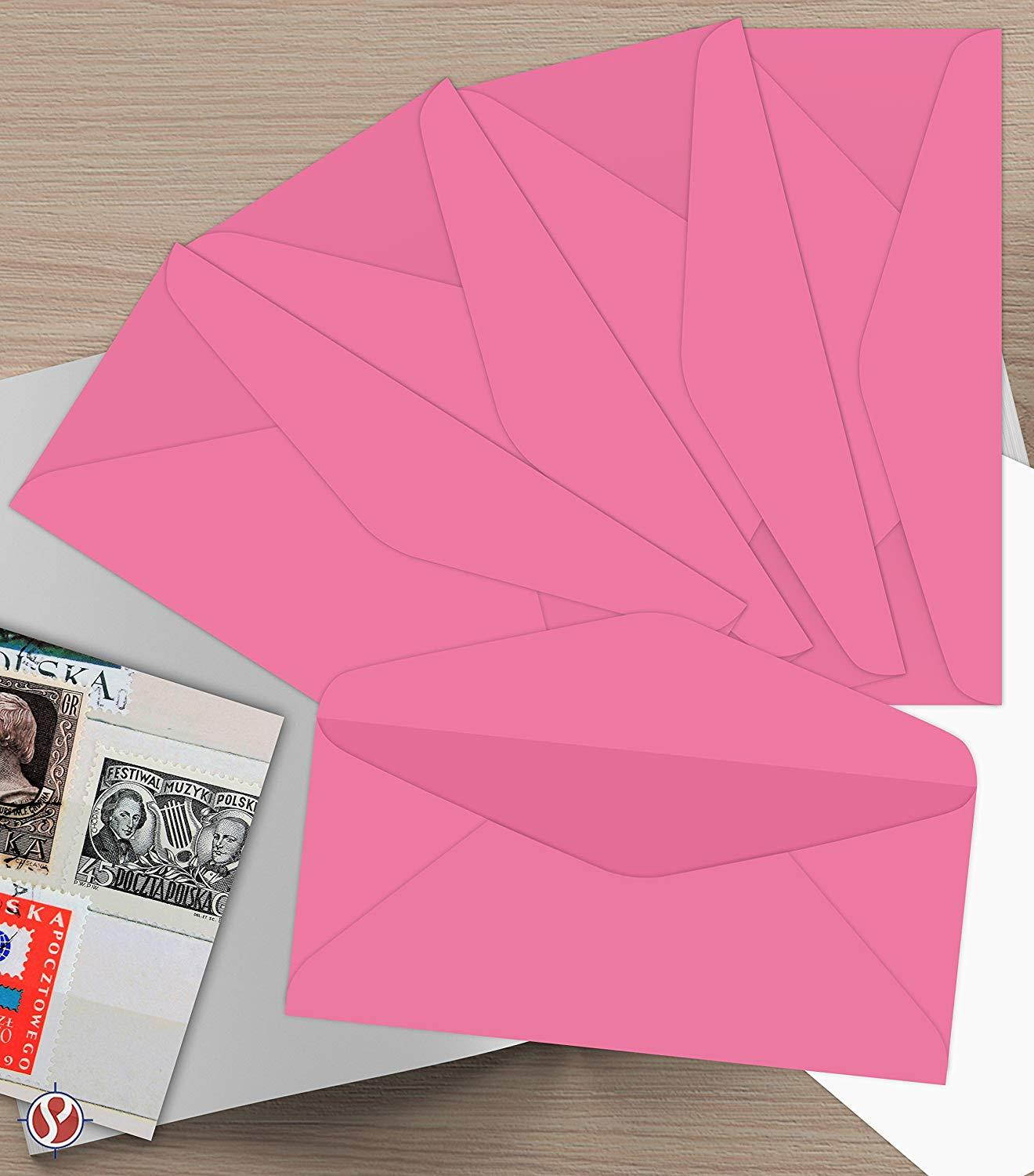 Bright Color #10 Envelopes - 50 Envelopes (Hot Pink Fuchsia)