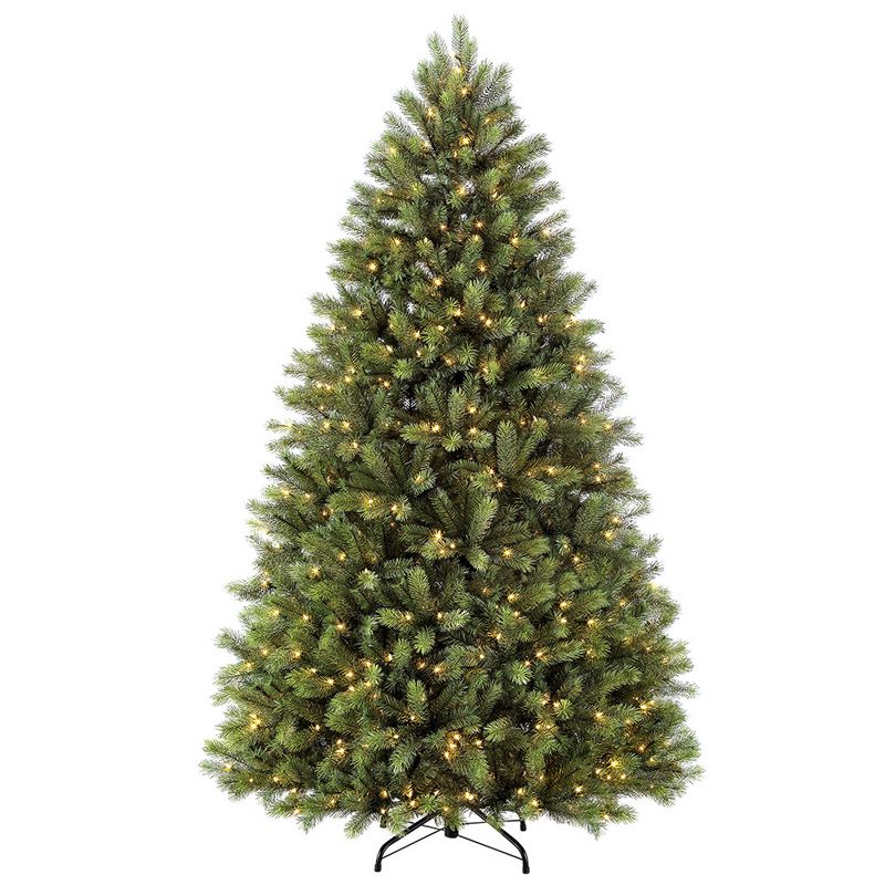 7.5ft Pre-lit Artificial Christmas Tree Full Ontario Pine - Puleo